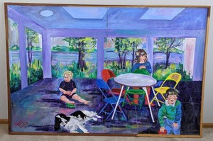 lot 5 image: Stunning Large Artwork by Karen Canton 1987