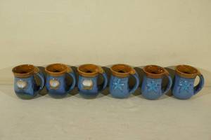 lot 80 image: 6 Cape Shore Stoneware Handwarmer Mugs