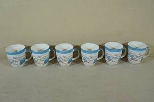 lot 81 image: 6 Cape Shore Stories of the Sea Ceramic Coffee Mugs