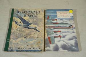 lot 36 image: 1957 American Airlines Stamp Book and Wonderful Wings Book