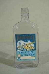 lot 37 image: Antique Airport Straight Whiskey Bottle