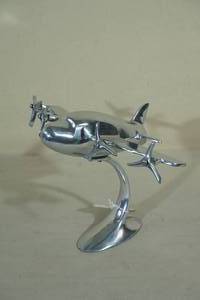 lot 40 image: Metal Jet Model - Appears to be Cast Aluminum Employee Gift