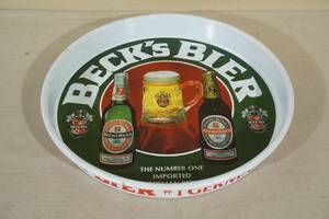 lot 50 image: Vintage Becks Bier Metal Serving Tray