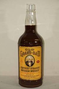 lot 53 image: Novelty Old Grand Dad Kentucky Straight Bourbon Whiskey Glass Bottle