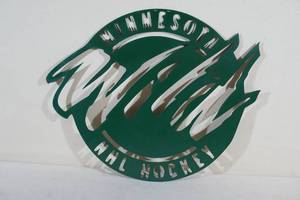 lot 59 image: Laser Cut Minnesota Wild Metal Sign
