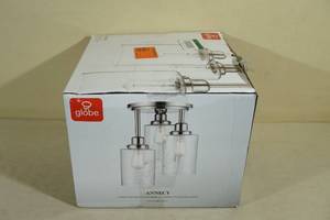 lot 119 image: Globe Lighting Annecy 3 Light Flush Mount Ceiling Light