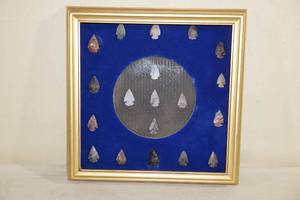 lot 65 image: Arrow Heads in a Shadow Box