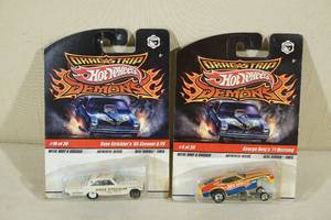 lot 136 image: Hot Wheels Dragstrip Demons Cars - Coronet, Mustang