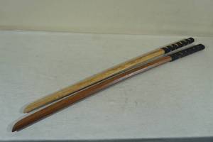 lot 180 image: Wood Martial Arts Training Swords