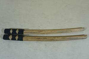 lot 183 image: Wood Martial Arts Training Swords