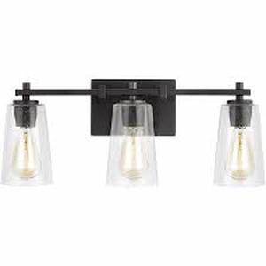 lot 112 image: Generation Lighting 3 Light Vanity Light - VS24303ORB