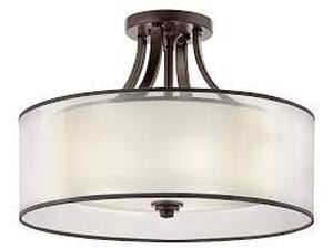 lot 115 image: Kichler 42386 MIZ Mission Bronze Ceiling Light