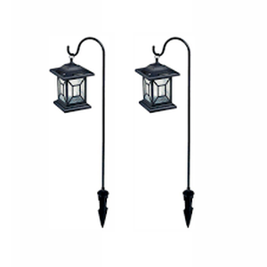 lot 123 image: Hampton Bay 2 Pack Solar LED Landscape Light Set - 27929