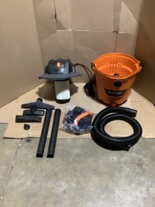 RIDGID 12 Gal. 5.0-Peak HP NXT WetDry Shop Vacuum with Filter, Hose and Accessories. See Pictures
