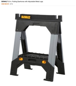 (3) DEWALT 33 in. Folding Sawhorse with Adjustable Metal Legs. See Pictures
