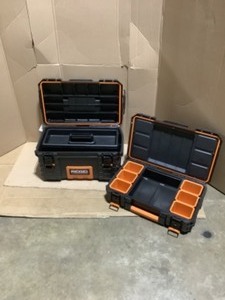 RIDGID 22 in. Pro Organizer, Black & 22 in. Pro Tool Box, Black. See Pictures