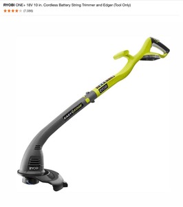 (2) RYOBI ONE 18V 10 in. Cordless Battery String Trimmer and Edger (Tool Only). Various Conditions. See Pictures