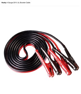 Husky 4-Gauge 20 ft. UL Booster Cable, SAEMetric Ball End Hex Key Set (26-Piece) & Serrated Blade (50-Pack). See Pictures