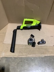 RYOBI ONE 18V 90 MPH 200 CFM Cordless Battery Leaf BlowerSweeper with 2.0 Ah Battery and Charger. See Pictures