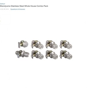 (3) Brandywine Stainless Steel Whole House Combo Packs. See Pictures