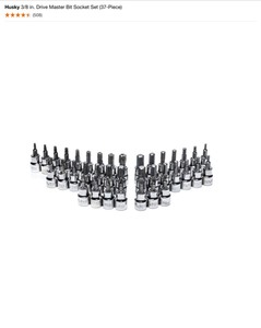 lot 17 image: Husky 38 in. Drive Master Bit Socket Set (37-Piece), Long Ball Hex Sockets & Ratchets. See Pictures