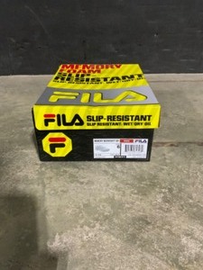 lot 21 image: Fila Womens Memory Workshift Slip Resistant Athletic Shoes - Soft Toe - White Size 6(W). See Pictures