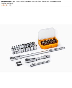 lot 22 image: GearWrench 90T Ratcheting Wrench Set, 55-Piece Mechanics Tool Set & Best Value 40-Piece Socket Set. See Pictures