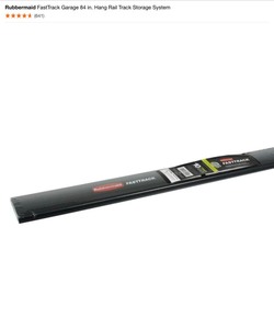 lot 33 image: Rubbermaid FastTrack Garage 84 in. & 48 in. Hang Rail Track Storage Systems & FastTrack Hooks and Hardware Kits. Various Conditions. See Pictures