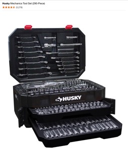 lot 35 image: Husky Mechanics Tool Set (290-Piece). See Pictures