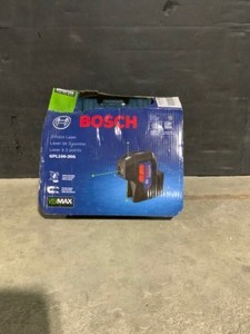 lot 38 image: Bosch 125 ft. Green 3-Point Self-Leveling Laser with VisiMax Technology, Integrated MultiPurpose Mount, and Hard Carrying Case. See Pictures