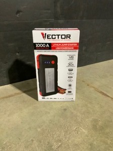 lot 42 image: Vector 1000 Peak Amp Jump Starter, Dual USB, Rechargeable. See Pictures