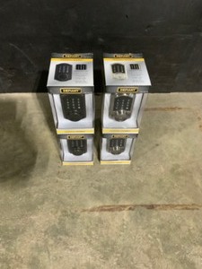 lot 48 image: Defiant Castle Aged Bronze & Satin Nickel Electronic Single Cylinder Touchpad Deadbolts. See Pictures