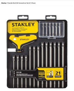 lot 51 image: Stanley Homeowners Tool Set (38-Piece) with Bag, Ratcheting Screwdriver & T-Handle Set. See Pictures