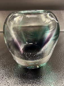 lot 37 image: R.H. Johnson Hand Blown Art Glass Vase Signed and Dated 1984
