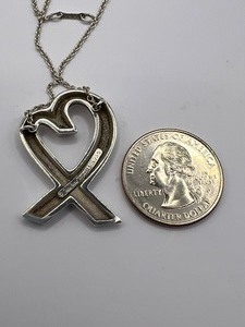 lot 42 image: Tiffany & Co. Sterling Silver Paloma Picasso Large Heart Necklace