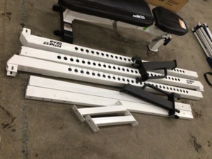 lot 11 image: Fitness Gear Pro Olympic Bench Customer Returns see pictures missing parts or damage