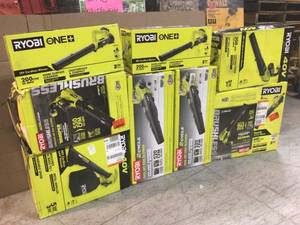lot 24 image: Lot of Assorted Ryobi Blowers Various Models and Conditions See Pictures