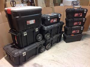 lot 42 image: Lot of Assorted Husky Tool Boxes Customer Returns See Pictures
