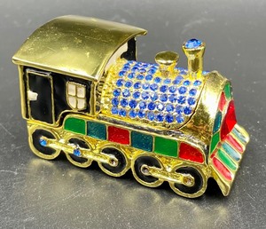 lot 126 image: Bejeweled Train Trinket Box