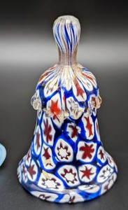 lot 38 image: Pair of Vintage Collectable Glass Bells including a Handcrafted Venetian Bell