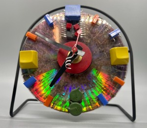 lot 215 image: Abstract Artist Created Decorative Clock