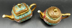 lot 197 image: Teapot Trinket Boxes