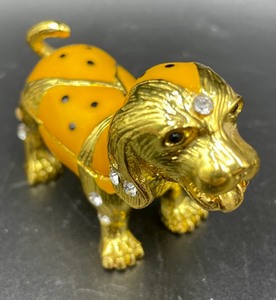 lot 252 image: Three Delightful Dog Trinket Boxes
