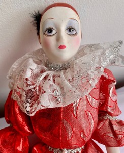lot 288 image: Three ClownJester Partial Porcelain Dolls