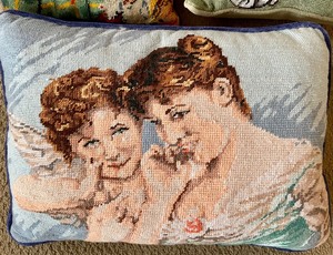 lot 294 image: Three Wonderful Handcrafted Needlepoint Pillows