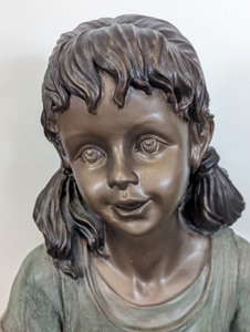 lot 48 image: Vintage Painted Child Sculpture