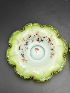 lot 50 image: Pair of Petite Iridescent Portrait Plates