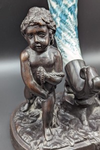 lot 65 image: Decorative Bronze and Porcelain Vase