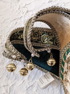 lot 86 image: Green Handled Venetian Maschera Del Galeone Mask