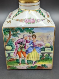 lot 308 image: Painted Porcelain Tea Canister
